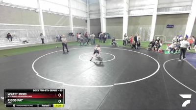 85 lbs Cons. Round 4 - Wyatt Byrd, Wyoming Underground vs Riggs Pay, JWC