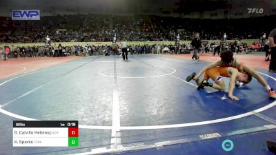 96 lbs Consi Of 4 - Gabriel Calvillo Hebensperger, Norman Grappling Club vs Kamden Sparks, Tonkawa Takedown Club