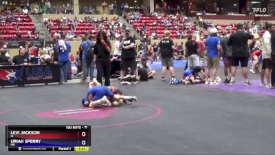 71 lbs Quarterfinal - Levi Jackson, IA vs Uriah Sperry, MO