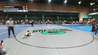 45-49 lbs Round 3 - Peyton Chamberlain, Fallon Outlaws WC vs Maximus Felix, Madera Grapplers WC