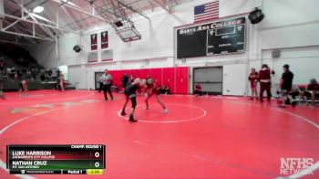 174 lbs Champ. Round 1 - Nathan Cruz, Mt. San Antonio vs Luke Harrison, Sacramento City College