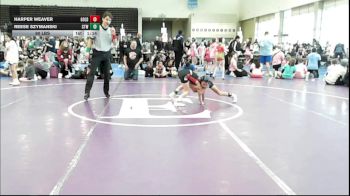 60 lbs Rr Rnd 1 - Harper Weaver, All I See Is Gold Academy - Girls vs Reese Szymanski, Cordoba Trained (Sand Storm Sisters)