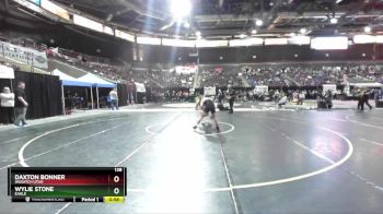 138 lbs Cons. Round 7 - Daxton Bonner, Wasatch Utah vs Wylie Stone, Eagle