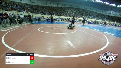 52 lbs Round Of 32 - Chance Eck, Brawlers vs Braxton Nix, Tuttle Wrestling Club