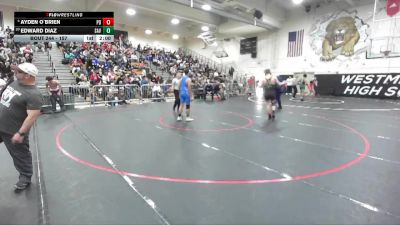 157 lbs Champ. Round 2 - Edward Diaz, Santa Ana Valley vs Ayden O`Brien, Palm Desert