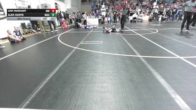 52 lbs 3rd Place - Levi Hughart, Raw Wrestling Club vs Alex Korte, Wagoner Takedown Club