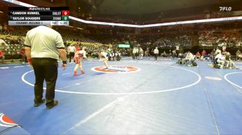 126 Class 3 lbs Champ. Round 1 - Taylor Souders, St. Charles vs Camdon Kunkel, Carl Junction