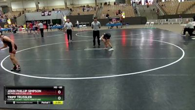 85 lbs 3rd Place Match - Tripp Trussler, Coffee County Youth Wrestling vs John Phillip Simpson, Big Red Wrestling Club