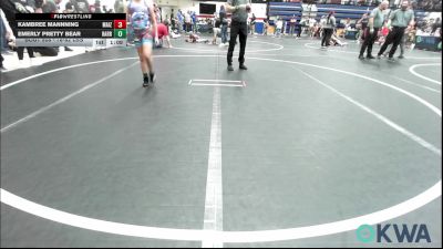 78-82 lbs Quarterfinal - Presley Erbar, Bridge Creek Youth Wrestling vs McKynna Scott, Noble Takedown Club