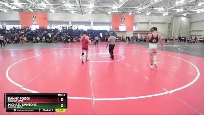 133 lbs Quarterfinal - Danny Poggi, Oneonta State vs Michael Santore, Oswego State