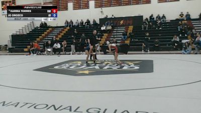 110 lbs Champ. Round 1 - Jo Orozco, Augustana (IL) vs Karina Torres, Carthage College