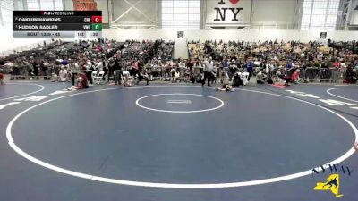 45 lbs Semifinal - Hudson Sadler, Victor Wrestling Club vs Oaklun Hawkins, Club Not Listed