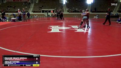 180 lbs Round 3 (3 Team) - Henlee Haynes, Presbyterian vs Pauline Grace Heimuli, Texas Woman`s University