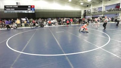 130 lbs Quarters - Anna Dux, Rogers High School Wrestling vs Kalynn Lyons, Nebraska Wrestling Academy