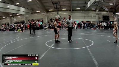 95 lbs Semifinal - Logan Myers, Manchester vs Matthew Tawney, Mavericks
