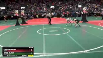 120 lbs Champ. Round 2 - Landon Andel, AWRA vs Gage Older, Unattached
