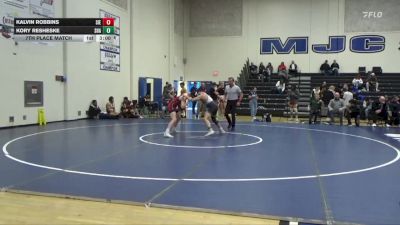 125 lbs 7th Place Match - Kory Resheske, Shasta College vs Kalvin Robbins, Sierra College