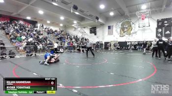 144 lbs Quarterfinal - Ryder Yoshitake, San Marino vs Kilian Hannegan, JSerra