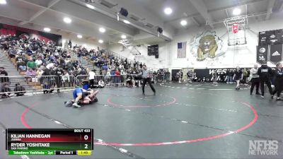 144 lbs Quarterfinal - Ryder Yoshitake, San Marino vs Kilian Hannegan, JSerra