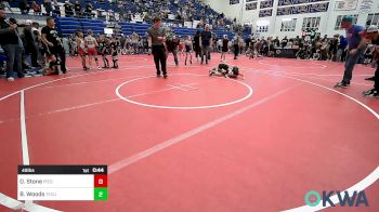 49 lbs Quarterfinal - Oaklee Stone, Piedmont vs Brastin Woods, Tecumseh Youth Wrestling