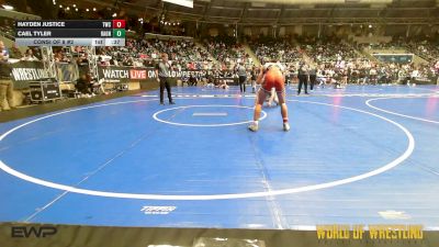 175 lbs Consi Of 8 #2 - Hayden Justice, Tahlequah Wrestling Club vs Cael Tyler, Ragnarock