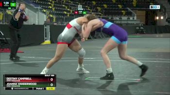 130 lbs Round 7 - Destiny Campbell, Iowa Wesleyan vs JoAnna Vanderwood, Iowa Wesleyan