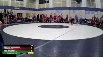 132 lbs Semis (4 Team) - Jakobe Hunt, Franklin Community vs Griffin Van Tichelt, Crown Point