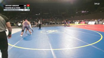 6A Boys 285 lbs 1st Place Match - Isandre De La Torre, South Medford Boys vs Anthony Semchuk, Sunset Boys