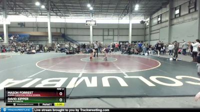 110 lbs Champ. Round 3 - Mason Forrest, Nampa Christian Middle School vs David Kipper, New Plymouth