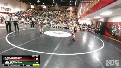 115 lbs Semifinal - Lilly Quintanilla, Thermopolis vs Eleasah Horsley, Powell