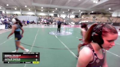 100 lbs Round 1 - Natalee Backus, Elite Wrestling Academy vs Serena Trujillo, Bison Takedown Club