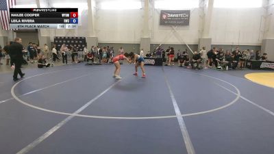 105 lbs 5th Place Match - Hailee Cooper, Wyoming vs Leila Rivera, Reign Wrestling Club