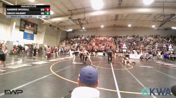 110 lbs Quarterfinal - Kambrie Woodall, Sperry Wrestling Club vs Grace Halbert, Berryhill Wrestling Club