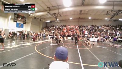 110 lbs Quarterfinal - Kambrie Woodall, Sperry Wrestling Club vs Grace Halbert, Berryhill Wrestling Club