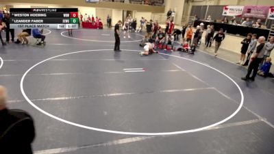10U - 120 lbs 1st Place Match - Weston Hoebing, Westfield Razorbacks Wrestling vs Leander Faber, Scoring Edge Wrestling Center