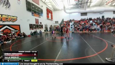 115-124 lbs Semifinal - Taylin Birdsley, Thermopolis Middle School vs Emirah Hernandez, Riverton Middle School