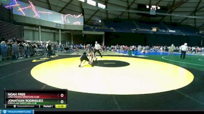 130 lbs Quarterfinal - Jonathan Rodriguez, Steelclaw Wrestling Club vs Noah Free, Lake Stevens Wrestling Club