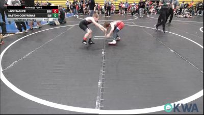 70 lbs Quarterfinal - Jack Sadler, Barnsdall Youth Wrestling vs Easton Contreras, Raw Wrestling Club