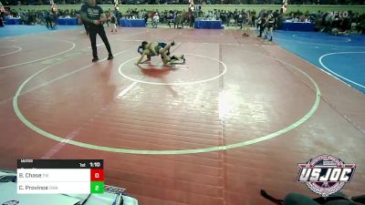 92 lbs Round Of 16 - Brett Chase, Tuttle Wrestling vs Cash Province, Oklahoma Wrestling Academy