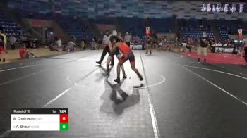 109 lbs Round Of 16 - Aaron Contreras, Pounders WC vs Alex Braun, Woodbury