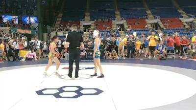 95 lbs Champ. Rd Of 64 - Francesca Gusfa, New Jersey vs Rayany Clapier, Wisconsin