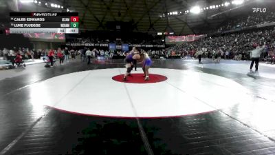 Boys 4A 285 lbs Cons. Round 1 - Luke Fluegge, Wenatchee vs Caleb Edwards, Issaquah