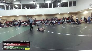 71 lbs 3rd Place Match - Wesley Hume, Whatcom Wrestling Academy vs Guy Vollans, Wrestling Rhinos Wrestling Club