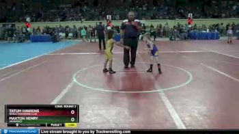 43 lbs Cons. Round 2 - Maxton Henry, Anadarko vs Tatum Hawkins, Noble Takedown Club