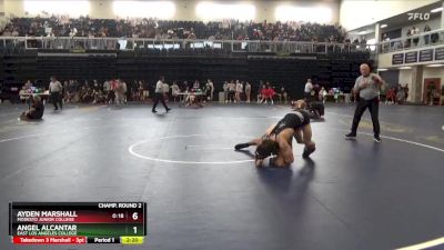 157 lbs Champ. Round 2 - Ayden Marshall, Modesto Junior College vs Angel Alcantar, East Los Angeles College