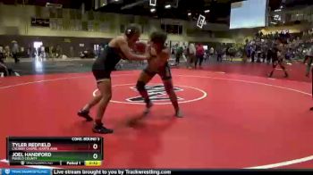 220 lbs Cons. Round 3 - Tyler Redfield, Calvary Chapel (Santa Ana) vs Joel Handford, Pueblo County