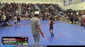 71 lbs Round 3 - Jordan Sprinkles, Simi Valley Club vs Nicholai Hayman, Hemet Youth Wrestling Club