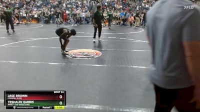 100 lbs Cons. Round 2 - Teshaun Harris, Ninety Six Wrestling vs Jase Brown, Coastal Elite