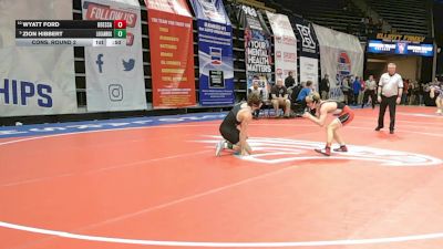 126 Class 2 lbs Cons. Round 2 - Wyatt Ford, Odessa vs Zion Hibbert, Logan-Rogersville