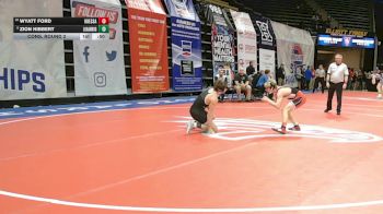 126 Class 2 lbs Cons. Round 2 - Wyatt Ford, Odessa vs Zion Hibbert, Logan-Rogersville